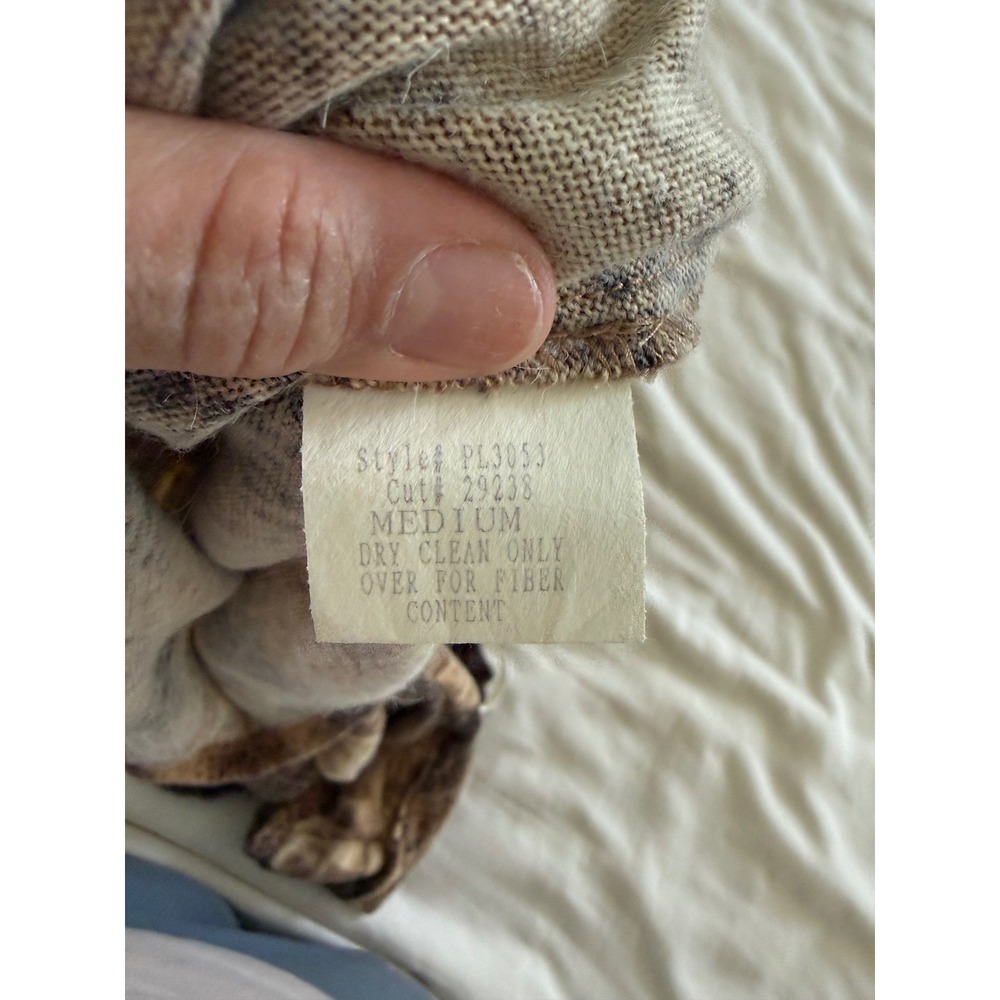 Vintage Caché Top M Y2K Rose Animal Print Fur Trim Romantic Grunge - Picture 5 of 8